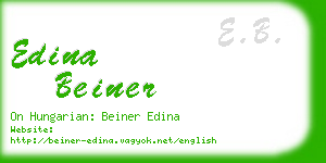 edina beiner business card